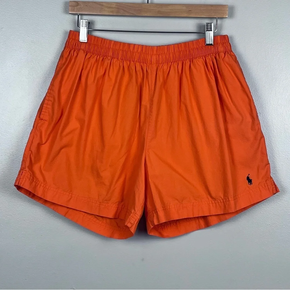 Polo Ralph Lauren Men's 100% Cotton Mesh Lined Drawstring Swim Trunks Size L